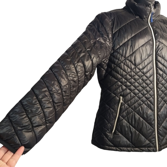Tek Gear Jacket Women's Black Puffer Quilted Zip Up Light Weight Size XL - Picture 6 of 9